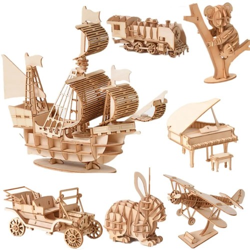 Holzpuzzle katze kit - 3d-holzpuzzle,